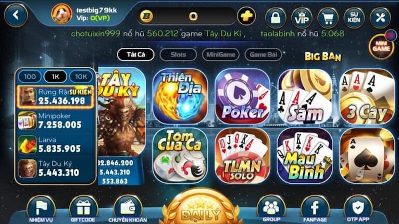 Rikvip - Cổng game bài đổi thưởng ăn tiền cực chất 2023 3 Giao diện cổng game Rikvip sang trọng, bắt mắt