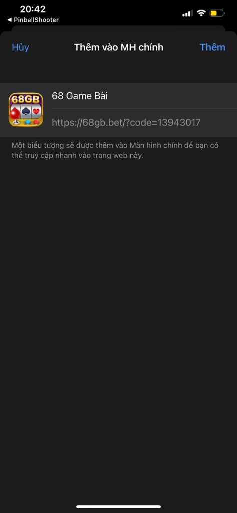 Tải app 68 game bài cho iOS và Android dễ dàng, nhanh chóng 6 Nhấn thêm để hoàn tất cài đặt